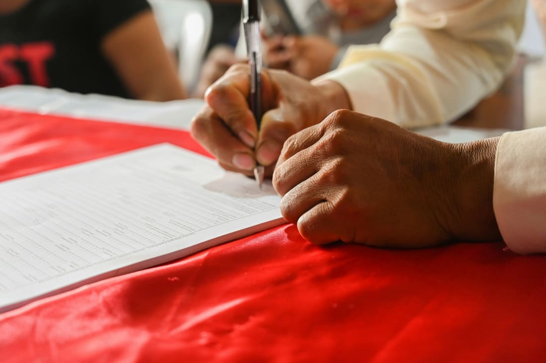Signature d'un document comportant des lignes de montants